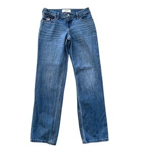 ✨ Hollister Low Rise Loose Straight Leg Jeans Medium Wash W26 Long